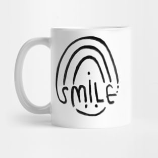 Cute Black Rainbow Smile Mug